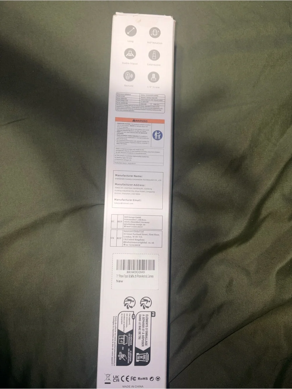 SelfieShow Gray Stable Selfie Stick - Compact Bluetooth Monopod
